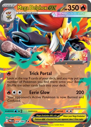 Mega Delphox ex - 008/084 - Pitch Black
