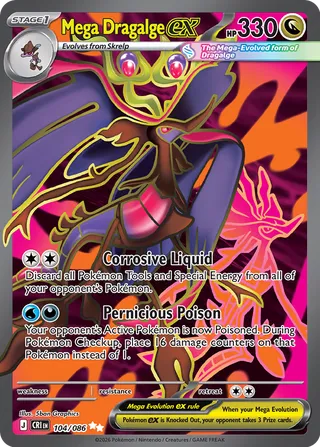 Mega Dragalge ex - 104/086 - Chaos Rising