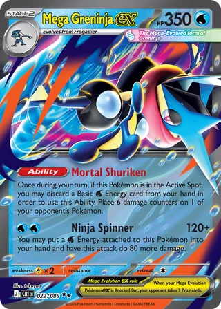 Mega Greninja ex - 022/086 - Chaos Rising