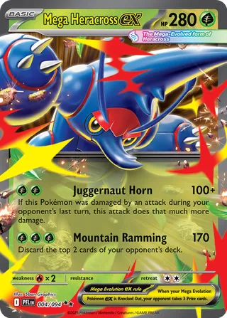 Mega Heracross ex - 004/094 - Phantasmal Flames