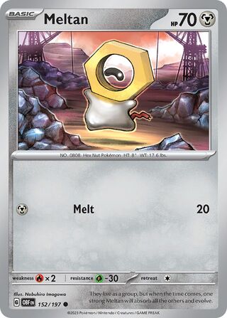 Meltan - 152/197 - Obsidian Flames 