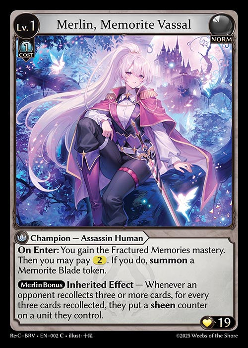 Merlin, Memorite Vassal - Merlin Re:Collection Brilliant Vestige - C Norm