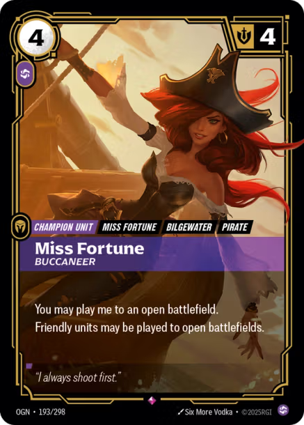 Miss Fortune, Buccaneer - 193/298 - R Chaos