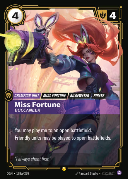 Miss Fortune, Buccaneer - 193a/298 - R Chaos - Alternative Art