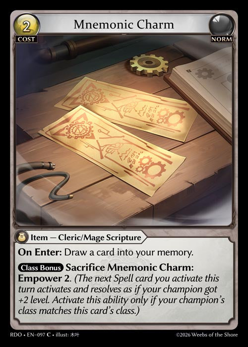 Mnemonic Charm - Radiant Origins - C Norm