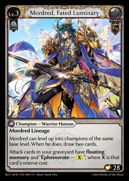 Mordred, Fated Luminary - Re:Collection Aurelian Regent - SR Norm