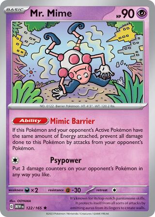 Mr. Mime - 122/165 - 151 
