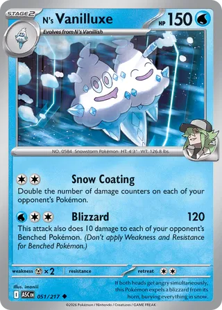 N's Vanillite - 051/217 - Ascended Heroes