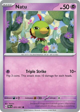 Natu - 025/091 - Paldean Fates 