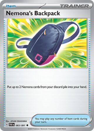 Nemona's Backpack - 083/091 - Paldean Fates 