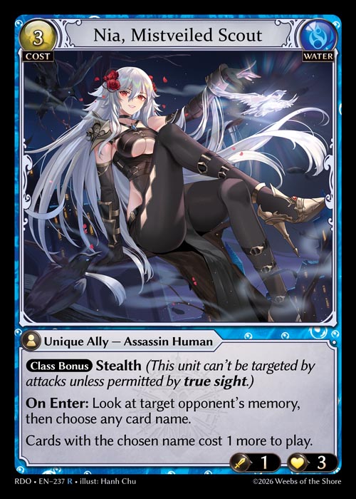 Nia, Mistveiled Scout - Radiant Origins - R Water