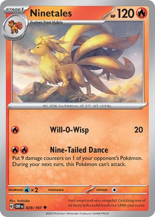 Ninetales - 029/197 - Obsidian Flames