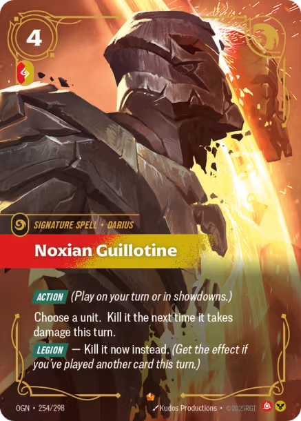 Noxian Guillotine - 254/298 - Epic Fury/Order