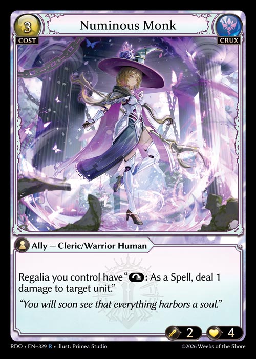 Numinous Monk - Radiant Origins - R Crux