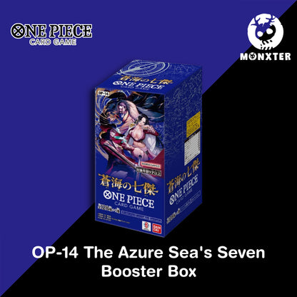 One Piece TCG : OP-14 The Azure Sea's Seven Booster Box Desk Monxter One Piece TCG : OP-14 The Azure Sea's Seven Booster Box Desk Monxter