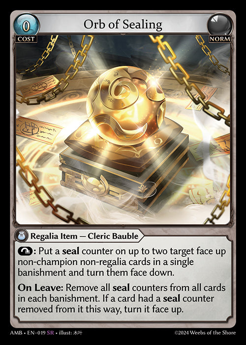 Orb of Sealing - Mortal Ambition -  SR Norm