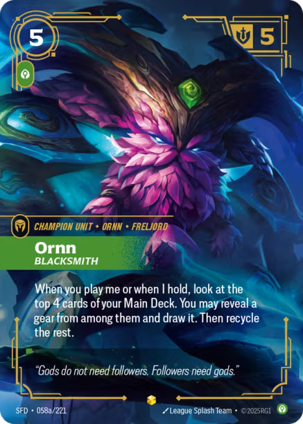 Ornn, Blacksmith - 058a/221 - Epic Calm - Alternate Art