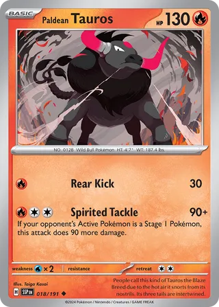 Paldean Tauros - 018/191 - Surging Sparks