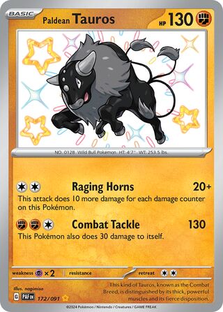 Paldean Tauros - 172/091 - Paldean Fates