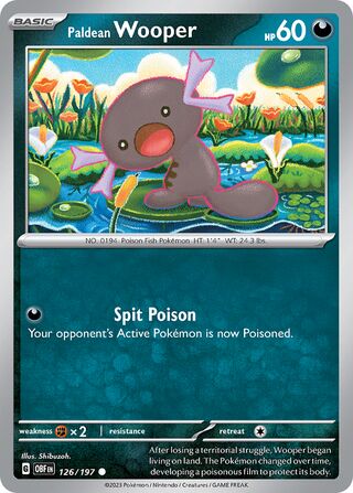 Paldean Wooper - 126/197 - Obsidian Flames 