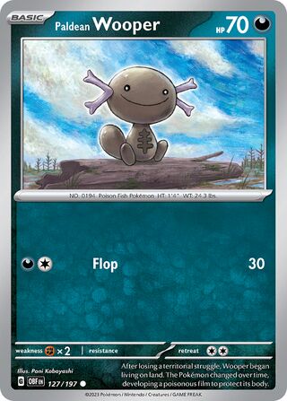 Paldean Wooper - 127/197 - Obsidian Flames 