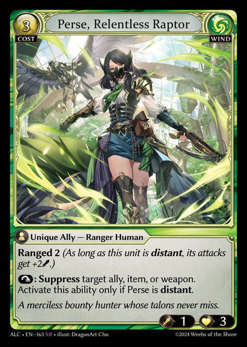 Perse, Relentless Raptor - Alchemical Revolution - SR Wind