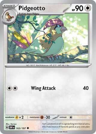Pidgeotto - 163/197 - Obsidian Flames