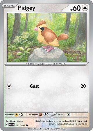 Pidgey - 162/197 - Obsidian Flames 