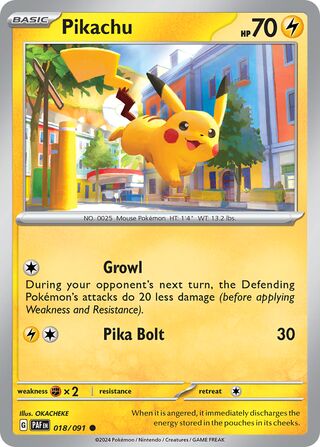 Pikachu - 018/091 - Paldean Fates 