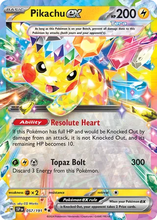 Pikachu ex - 057/191 - Surging Sparks