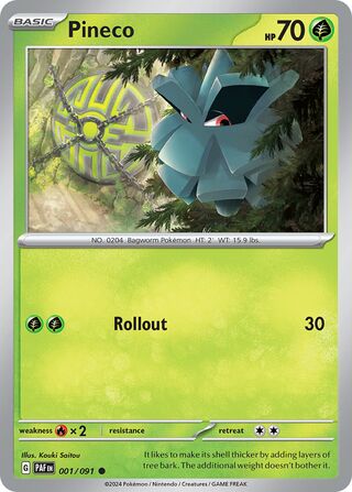 Pineco - 001/091 - Paldean Fates 