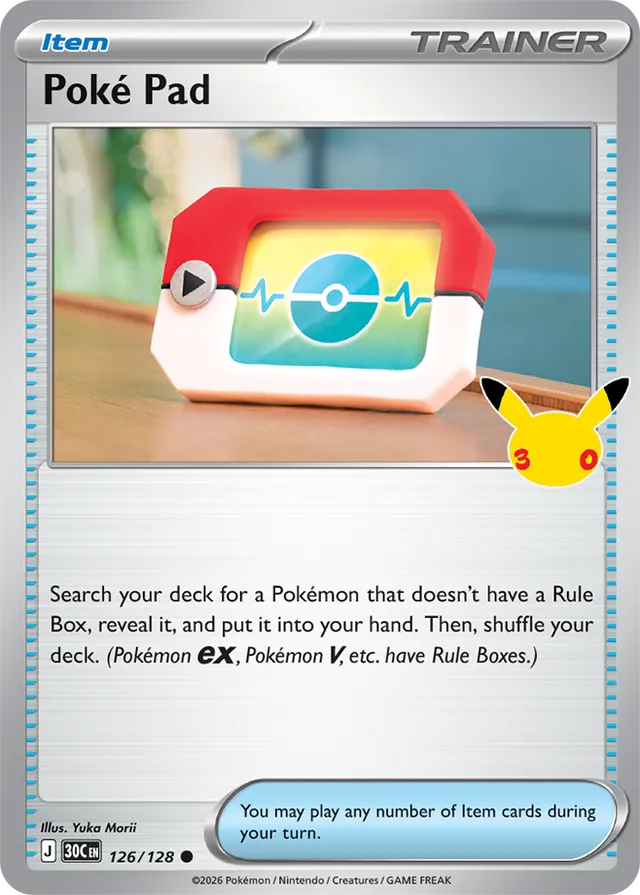 Poké Pad 126/128 - Pokémon 30th Celebration