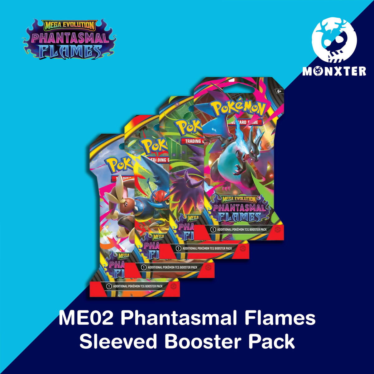 Pokémon TCG - Mega Evolution ME02 Phantasmal Flames Booster Pack (Slee ...