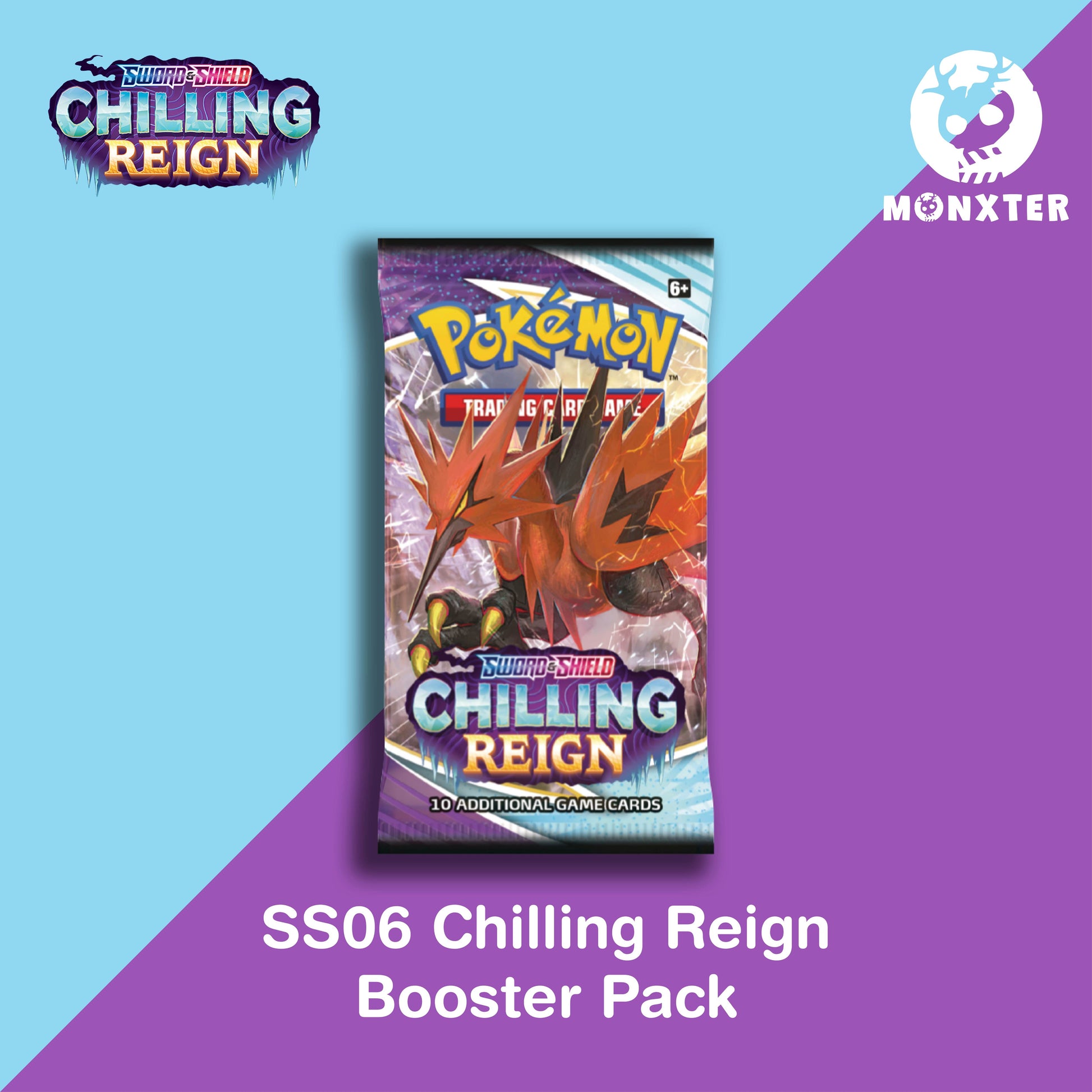 Pokmon TCG: Sword & Shield SS06 Chilling Reign Booster Pack Desk Monxter Pokmon TCG: Sword & Shield SS06 Chilling Reign Booster Pack Desk Monxter