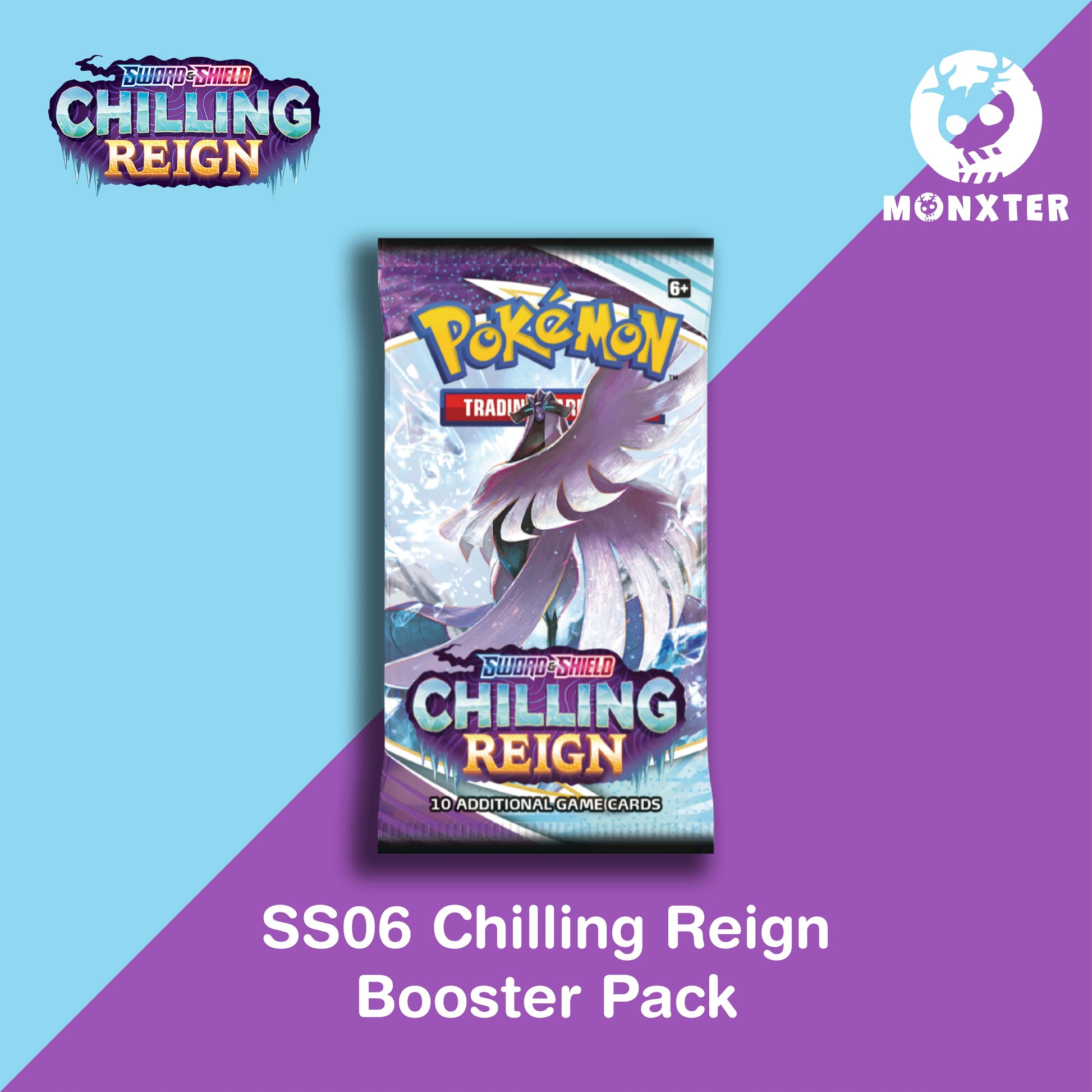Pokmon TCG: Sword & Shield SS06 Chilling Reign Booster Pack Desk Monxter Pokmon TCG: Sword & Shield SS06 Chilling Reign Booster Pack Desk Monxter