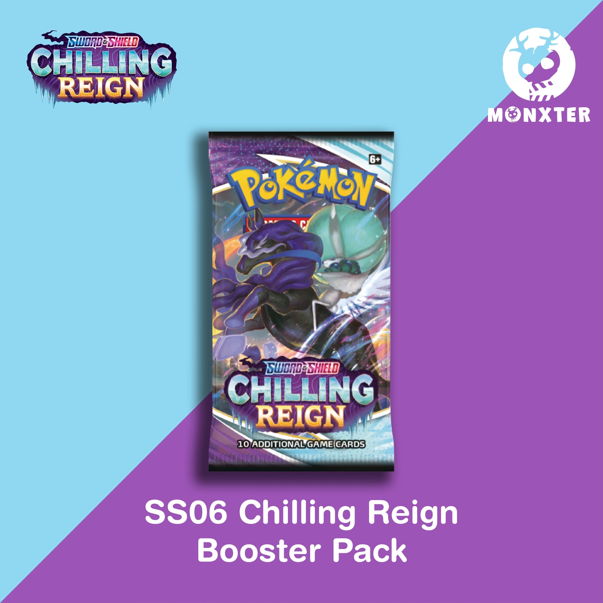 Pokmon TCG: Sword & Shield SS06 Chilling Reign Booster Pack Desk Monxter Pokmon TCG: Sword & Shield SS06 Chilling Reign Booster Pack Desk Monxter