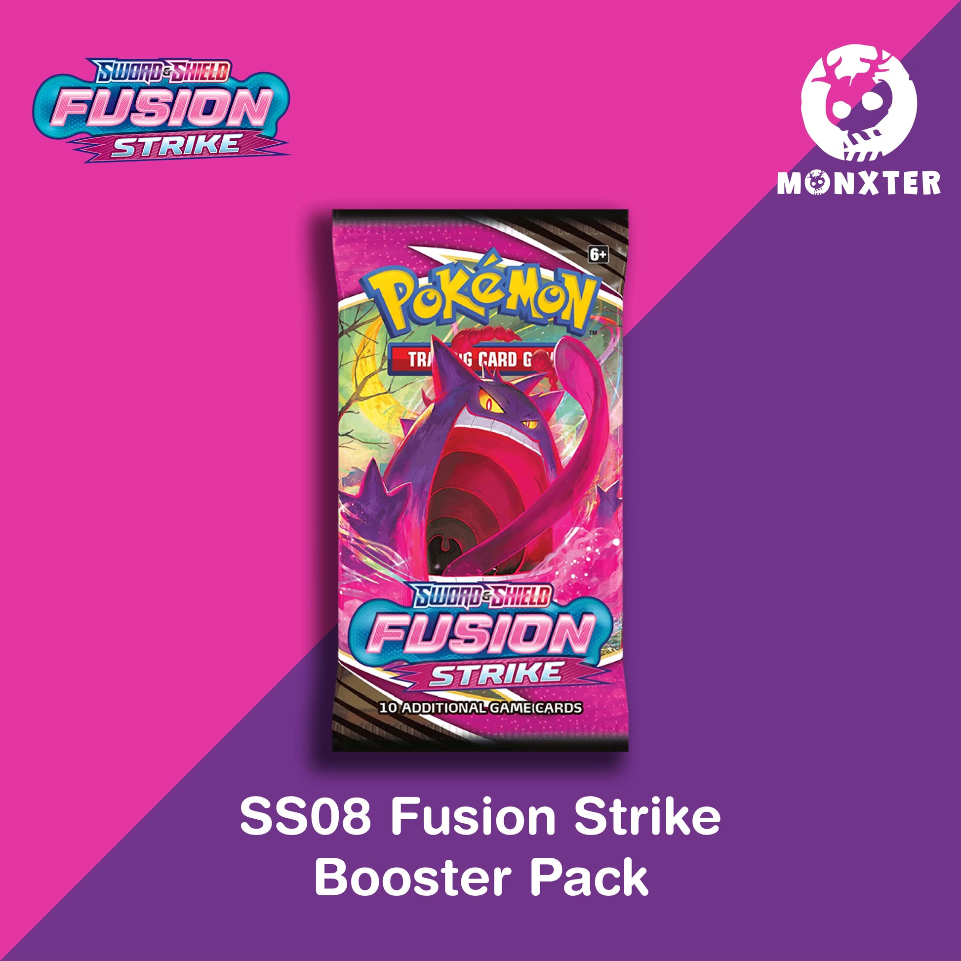 Pokmon TCG: Sword & Shield SS08 Fusion Strike Booster Pack Desk Monxter Pokmon TCG: Sword & Shield SS08 Fusion Strike Booster Pack Desk Monxter