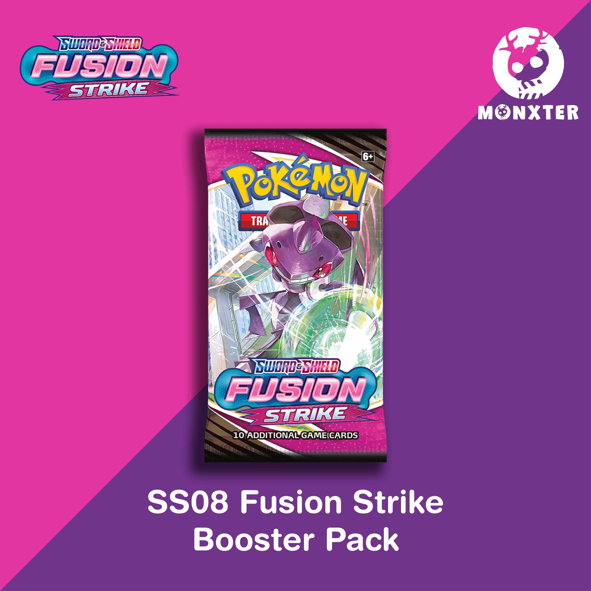Pokmon TCG: Sword & Shield SS08 Fusion Strike Booster Pack Desk Monxter Pokmon TCG: Sword & Shield SS08 Fusion Strike Booster Pack Desk Monxter