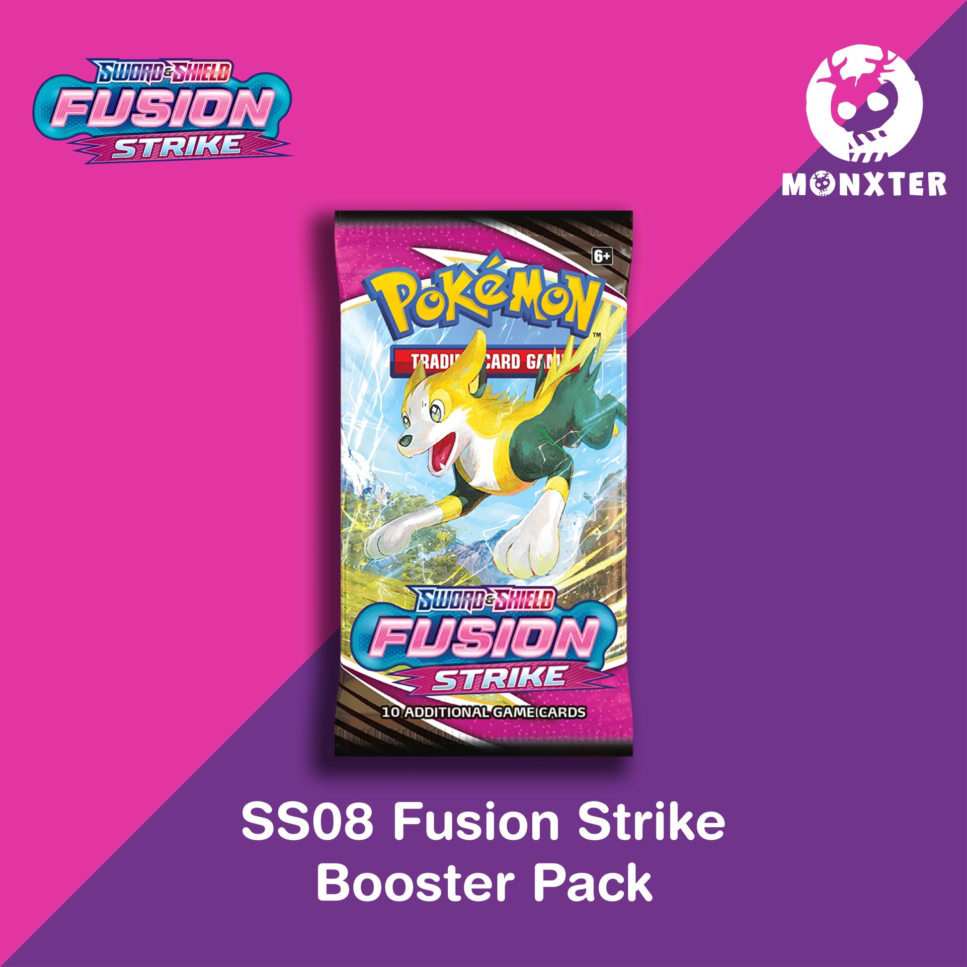 Pokmon TCG: Sword & Shield SS08 Fusion Strike Booster Pack Desk Monxter Pokmon TCG: Sword & Shield SS08 Fusion Strike Booster Pack Desk Monxter