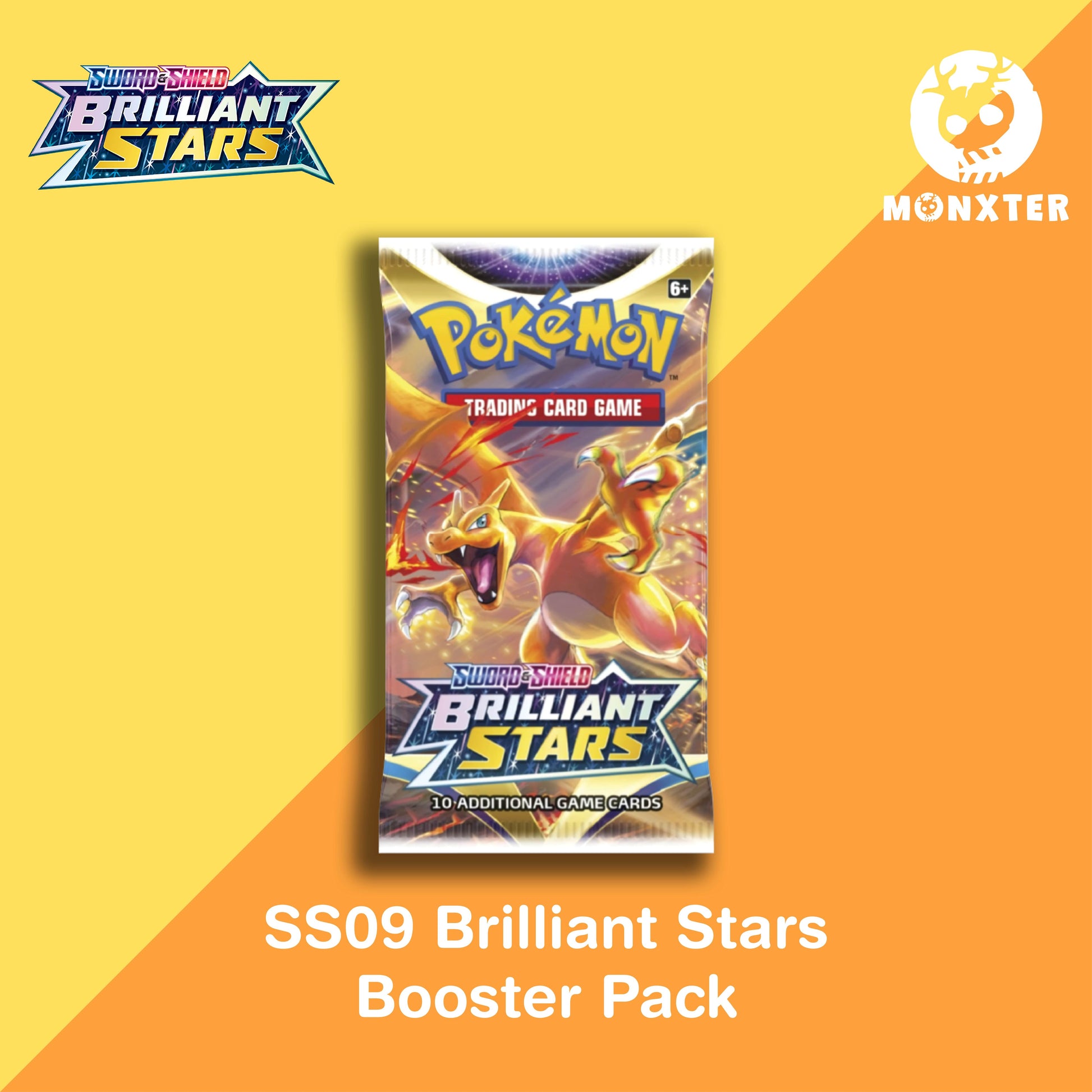 Pokmon TCG: Sword & Shield SS09 Brilliant Stars Booster Pack Desk Monxter Pokmon TCG: Sword & Shield SS09 Brilliant Stars Booster Pack Desk Monxter