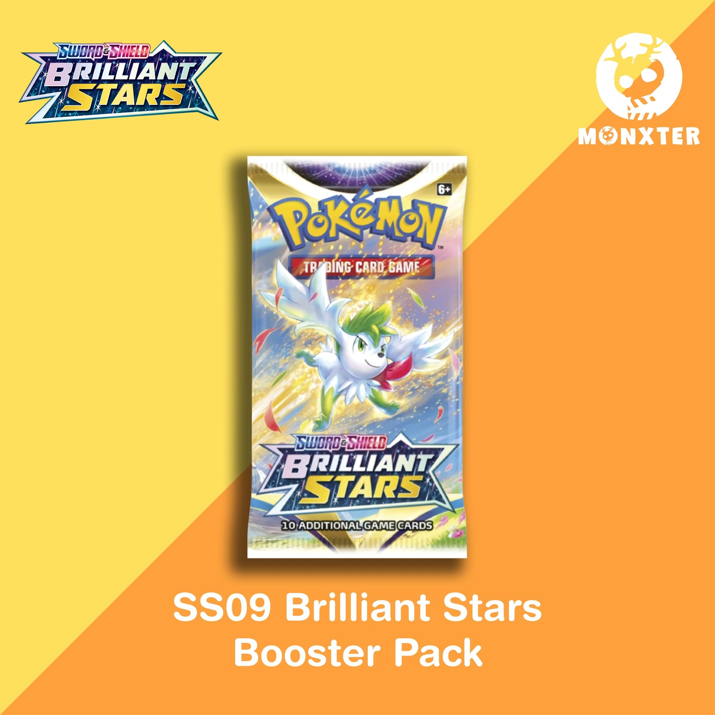 Pokmon TCG: Sword & Shield SS09 Brilliant Stars Booster Pack Desk Monxter Pokmon TCG: Sword & Shield SS09 Brilliant Stars Booster Pack Desk Monxter
