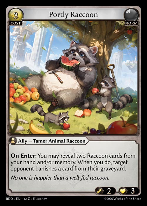 Portly Raccoon - Radiant Origins - C Norm
