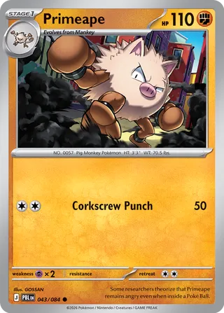 Primeape - 043/084 - Pitch Black