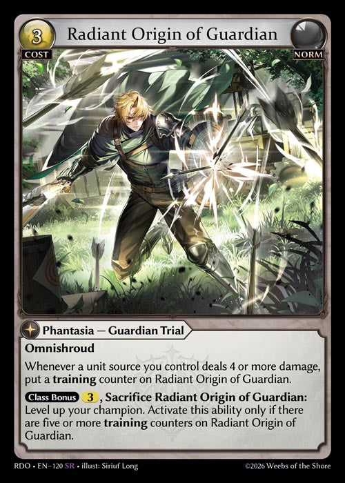 Radiant Origin of Guardian - Radiant Origins - SR Norm