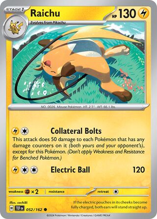 Raichu - 052/162 - Temporal Forces 