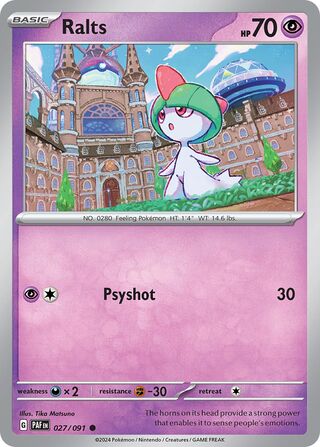 Ralts - 027/091 - Paldean Fates 