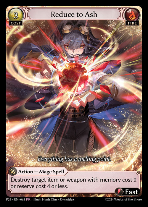 Reduce to Ash - Promotional Cards