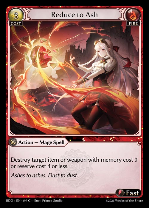 Reduce to Ash - Radiant Origins - C Fire