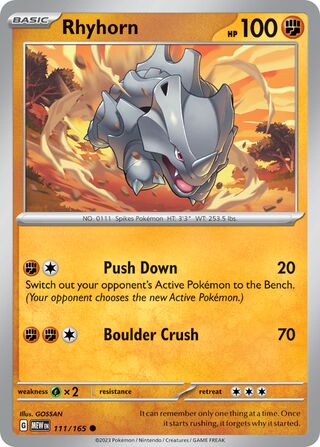 Rhyhorn - 111/165 - 151 