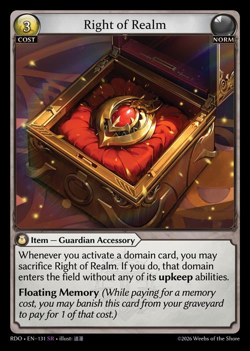 Right of Realm - Radiant Origins - SR Norm